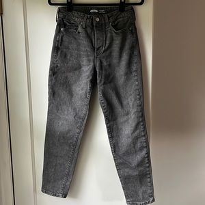 Old Navy O.G. Straight High Rise Washed-Black Button-fly Jeans size 6